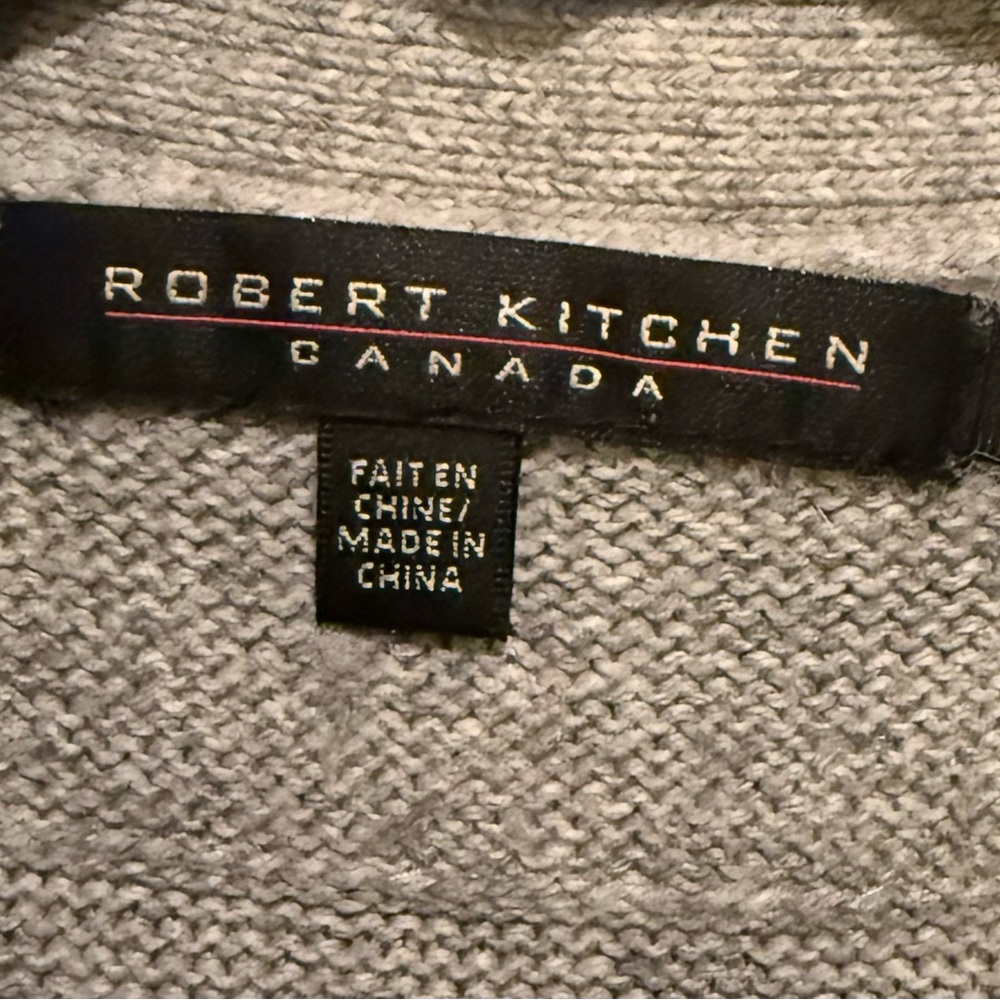 Gray Ruffled Robert Kitchen Sweater - image 3